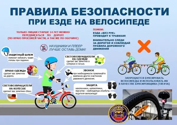 Règles pour le cyclisme des enfants de moins de 14 ans