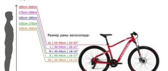 Taille du cadre de vélo par hauteur - comment trouver et adapter, tableau