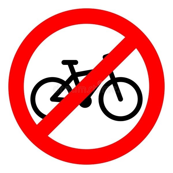 Interdictions pour les cyclistes